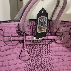 Trendy Pink Croc Bag